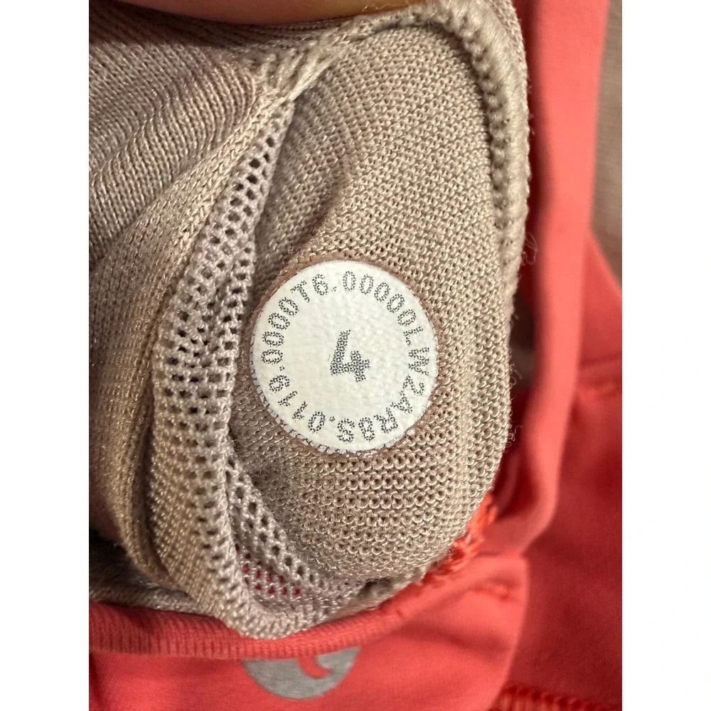 Lululemon Energy Bra Coral Pink Strappy Back Sports Bra Size 4 W2AR0S
